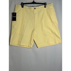 NWT Chaps Men’s Shorts Yellow Flat Front Size 36